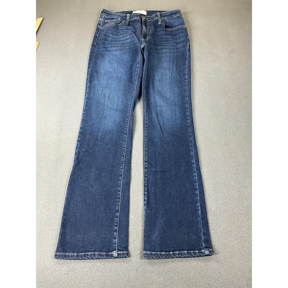 KanCan Jeans Juniors 15/31 Blue Medium Wash Mid Rise Bootcut Stretch Denim
